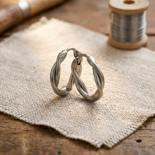 Audrey's Wren Titanium Hoop Earrings