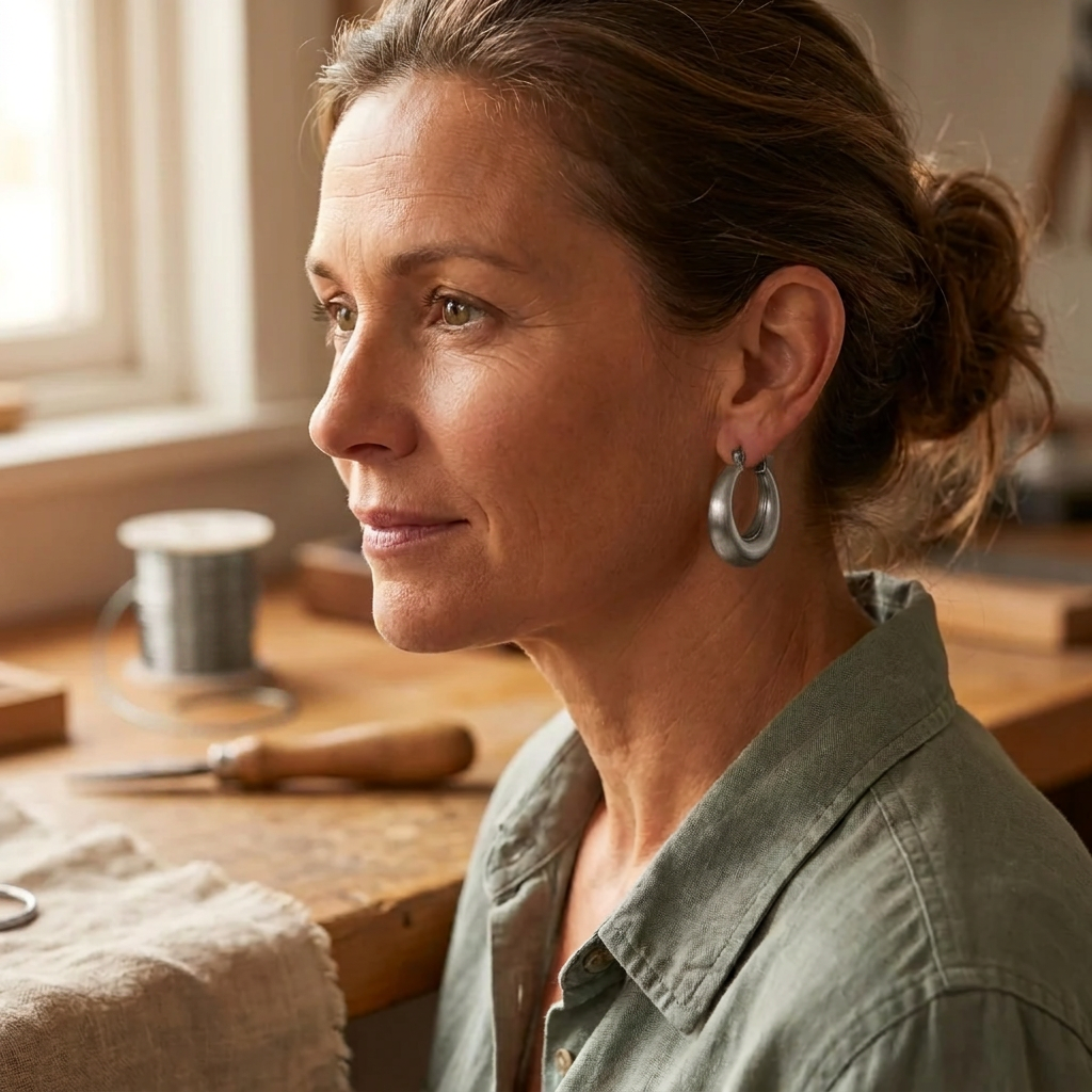 Audrey's Marl Titanium Earrings