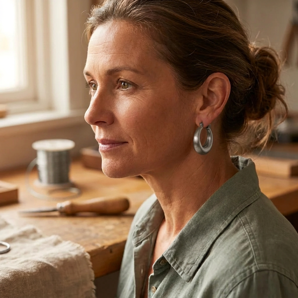 Audrey's Marl Titanium Earrings