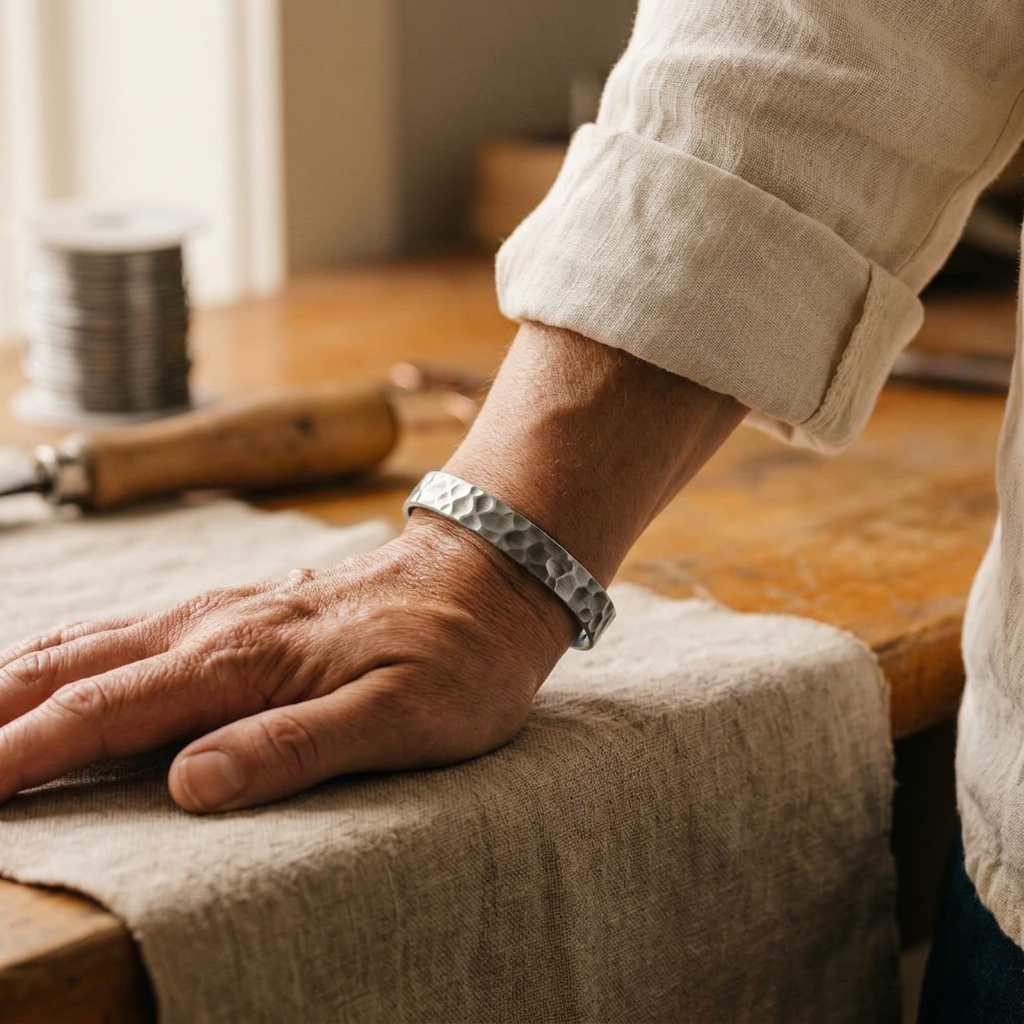 Audrey's Furrow Titanium Bracelet