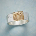 Vintage Silver Ring with Threads